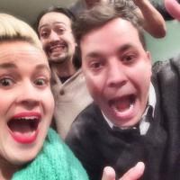 Photo Flash: Jimmy Fallon and Sara Bareilles Visit HAMILTON