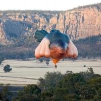 SKYWHALE Sculpture by Artist Patricia Piccinini Hovers Over Adelaide Today