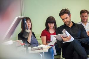 Photo Coverage: THE PAJAMA GAME In Rehearsals, Starring Xavier and Riding! Image
