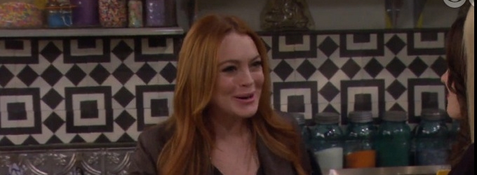 VIDEO: First Look - Lindsay Lohan Guests on CBS's 2 BROKE GIRLS Video