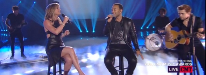 VIDEO: John Legend, Jennifer Nettles Duet on 'All of Me' at CMT MUSIC AWARDS Video