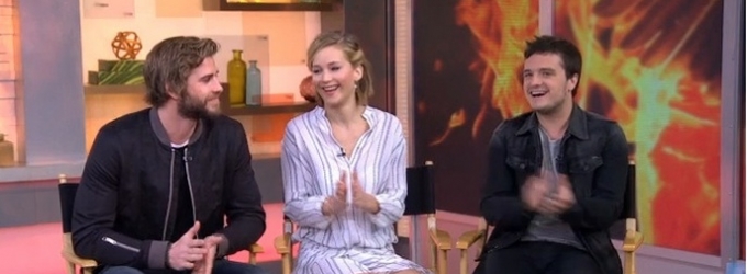 VIDEO: HUNGER GAMES' Jennifer Lawrence, Josh Hutcherson and Liam Hemsworth Visit… Video