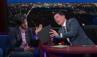 VIDEO: Stephen Colbert Tries to Get a Good Review From Yelp's CEO Video