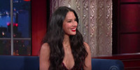 VIDEO: Olivia Munn Addresses Engagement Rumors on LATE SHOW