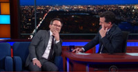 VIDEO: Christian Slater & Stephen Work On Their Award Night Loser Faces