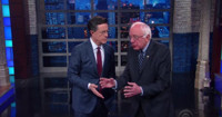 VIDEO: Bernie Sanders Helps Colbert Open THE LATE SHOW Video