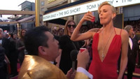 VIDEO: JIMMY KIMMEL's Guillermo Does Shots with Charlize Theron & More on OSCAR Red…