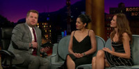 VIDEO: Freida Pinto, Saffron Burrows & James Corden Reflect on Their Modeling…