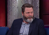 VIDEO: Stephen & Nick Offerman Compare Woodworking Skills on LATE SHOW Video