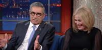 VIDEO: Eugene Levy and Catherine O'Hara Talk 'Schitt's Creek' on LATE SHOW Video