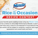 Minute' Rice Challenges Consumers to 'Rice to the Occasion' in Recipe Contest