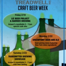 TREADWELL PARK on the UES Celebrates NYC Beer Week 2/19 to 2/28