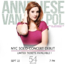 Anneliese van der Pol to Make Solo Debut at 54 Below, 9/22 Video