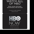 HBO NOW Gift Cars Available Now for Holiday Season