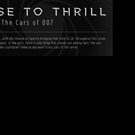 License to Thrill - The Cars of James Bond [Infographic]