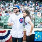 Exclusive Photo Coverage: ON YOUR FEET Stars Ana VillafaÃ±e and Josh Segarra Throw Out First Pitch at Chicago Cubs Game