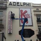 Photo Coverage: Marquee Is Up At The Adelphi For KINKY BOOTS! Video