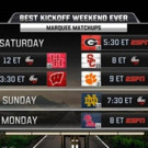 ESPN's College Football Schedule Begins with Best Kickoff Week Ever