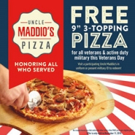 Uncle Maddio's Pizza Gives Complimentary Pizza to Vets on Nov. 11