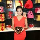 Eva Longoria and the PUBLIC DISPLAY OF GODIVA Valentine Campaign in LA