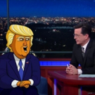 VIDEO: Stephen Colbert Interviews Cartoon Donald Trump on Latest Scandal Video