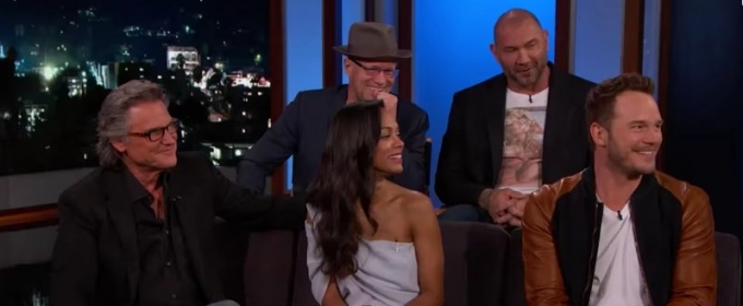 VIDEO: GUARDIANS OF THE GALAXY VOL 2 Cast Visits 'Kimmel'; Shares Clip! Video