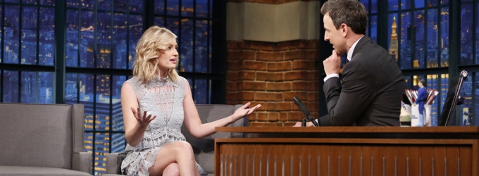 VIDEO: Beth Behrs Talks New Play 'A FUNNY THING HAPPENED' on 'Late Night' Video