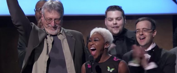VIDEO: Exuberant Cynthia Erivo Accepts Grammy for Best Musical Theater Album Video