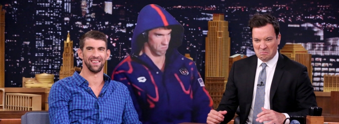 VIDEO: Michael Phelps Gets Life-Size Cutout of His Angry Olympic 'Game Face' on… Video