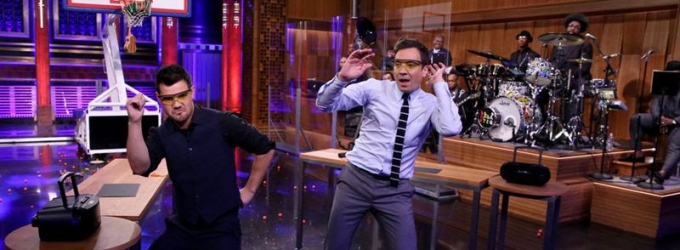 VIDEO: Jimmy Fallon & Taylor Lautner Celebrate March Madness with Random Object… Video