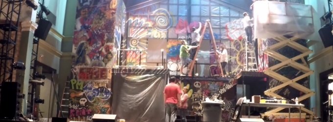 STAGE TUBE: Projectivity Teams with NYC Underground to Paint Harbor Lights' RENT Set… Video