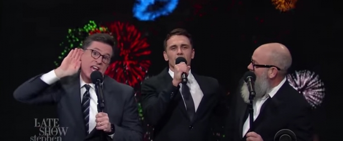 VIDEO: Stephen Colbert, Michael Stipe & James Franco Say Goodbye to 2016 with Remix… Video