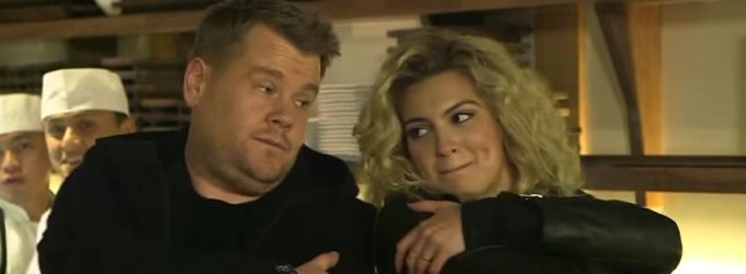 VIDEO: Watch James Corden & Tori Kelly Literally Sing for Their Supper Video