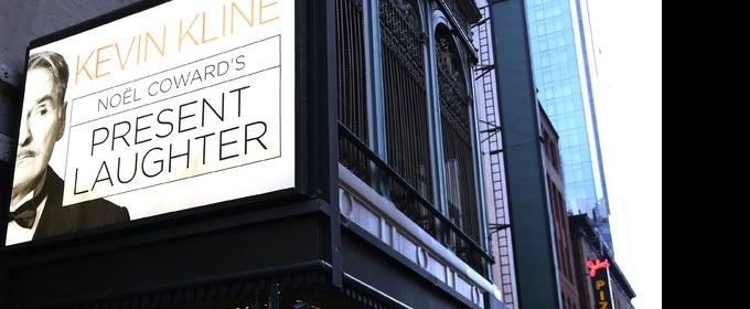 STAGE TUBE: Watch the Marquee Go Up for PRESENT LAUGHTER Video