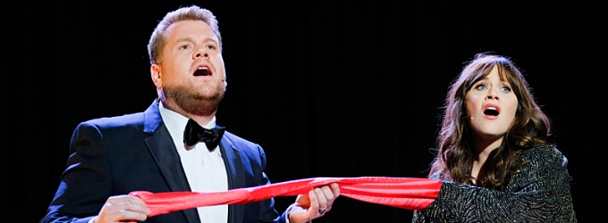 VIDEO: Zooey Deschanel & James Corden Sing a Twist on Lionel Richie Classic Video