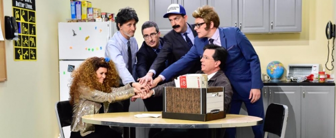 VIDEO: 'Daily Show' Reunion! Jon Stewart, John Oliver & More Visit LATE SHOW Video