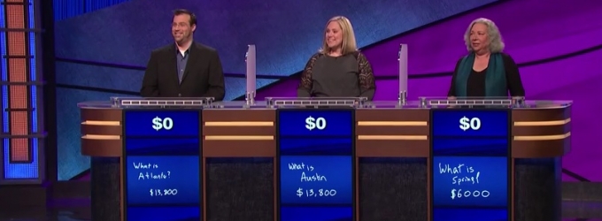 VIDEO: Last Night's JEOPARDY! Ends with Rarely Seen 3-Way Loss! Video