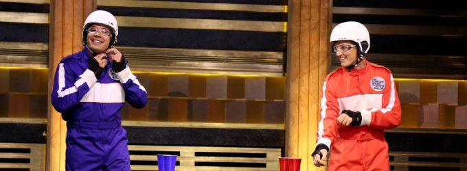 VIDEO: Miles Teller & Jimmy Fallon Race in Game of 'Slip & Flip' on TONIGHT Video