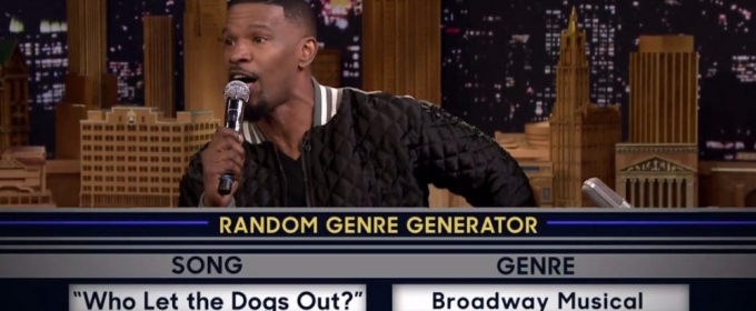 VIDEO: Jamie Foxx Puts Broadway Spin on 'Who Let the Dogs Out?' Video
