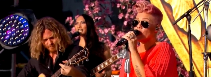 VIDEO: Pink Performs 'Just Like Fire' at THROUGH THE LOOKING GLASS Premiere Video