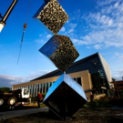 New Kinetic Cube Sculpture Installed On University of Michigan's North Campus Video