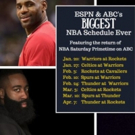 ESPN & ABC Combine for Biggest NBA Regular-Season Schedule Ever