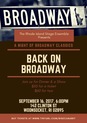Rhode Island Stage Ensemble Presents THE RISE CABARET: BACK ON BROADWAY Image
