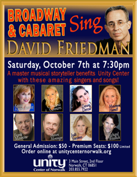 Broadway, TV & Film Composer David Friedman Coming to Unity Center Norwalk Image