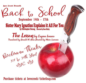 Love Creek Productions Presents BACK TO SCHOOL Two One Act Plays to Round Out Your Education Image