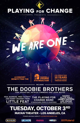 The Doobie Brothers and More Set for Playing For Change's WE ARE ONE Benefit in L.A. Image