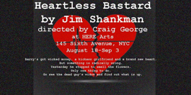 Jim Shankman's HEARTLESS BASTARD Premieres Tonight at HERE Arts Center Image