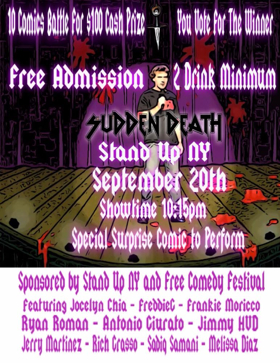 SUDDEN DEATH Comedy Tournament Set for Stand Up NY Image