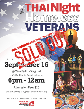 OPERATION CHILLOUT to Host 'Thai Night for Homeless Veterans' at Viking Hall at Vasa Park Image