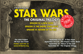 STAR WARS...ENTIRELY FROM MEMORY and More Coming Up This Month at the wild project Image